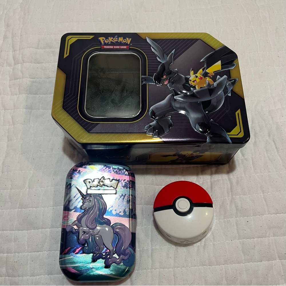 Pokemon Empty Tin Boxes and Pocket Toy